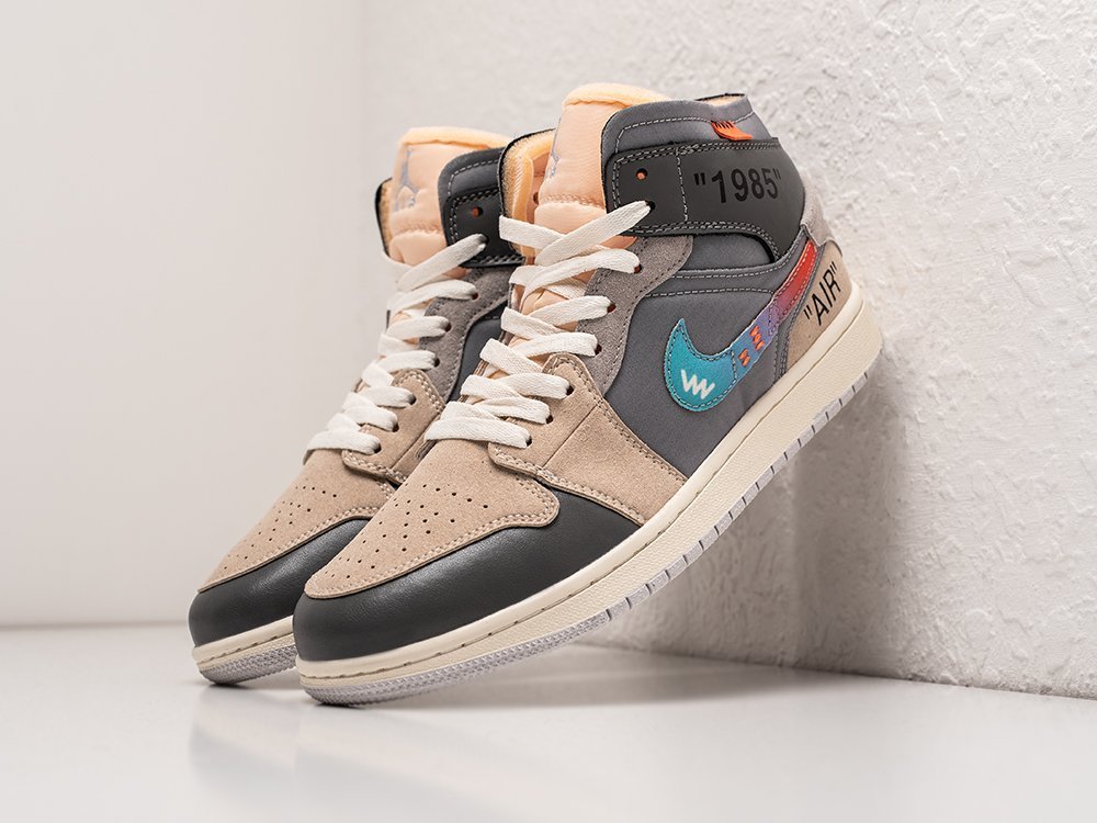 Nike Air Jordan 1 Mid x Off White beige basket KEDRED